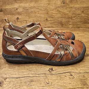 JBU by Jambu Dove brown T Strap Mary Jane Memory Foam shoes size 7M